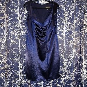 NWT Connected Size 14 Navy Satin Dress